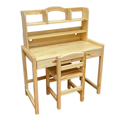 入門款書桌椅（原木色）